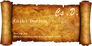 Csibi Dorina névjegykártya